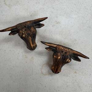 Copper Longhorn Bull Salt and Pepper Shakers